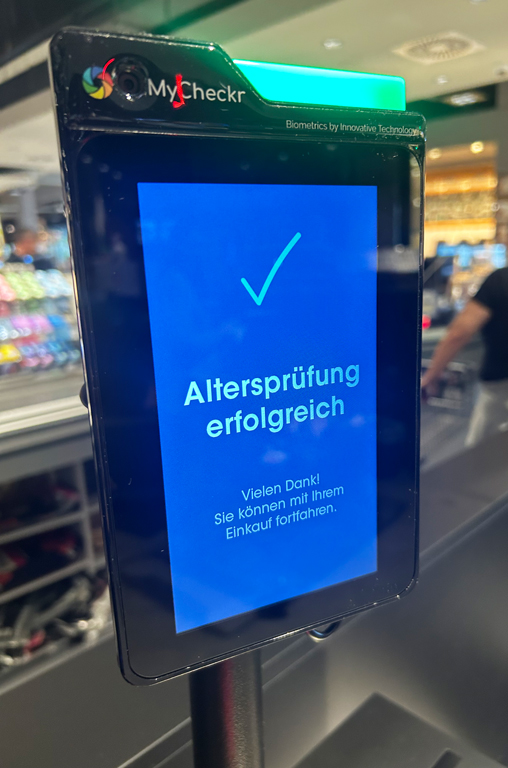 Der Age Checker hat die Altersprüfung erfolgreich abgeschlossen